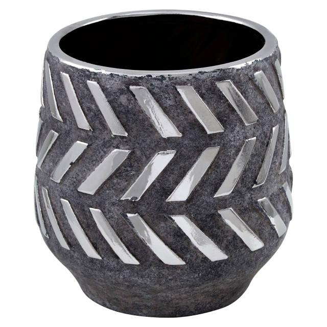 Premier Housewares Helaine Grey And Silver Small Planter