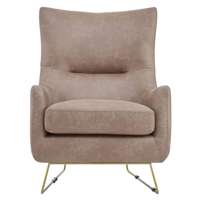 premier housewares Henry Brown faux leather Armchair