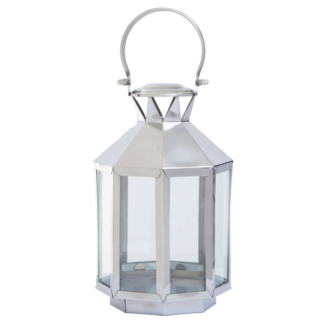 premier housewares Herber Small Silver Steel Lantern