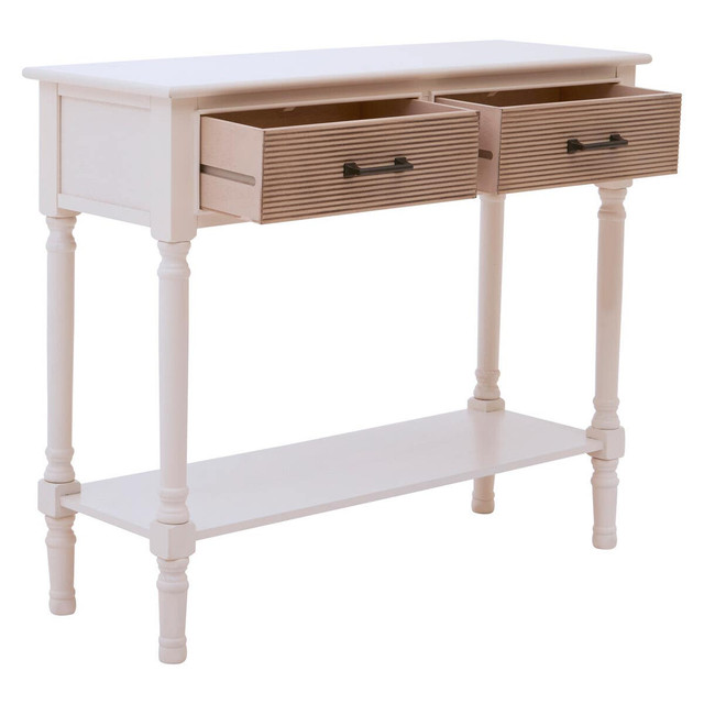 Premier Housewares Heritage 2 Drawers Pearl White Console Table