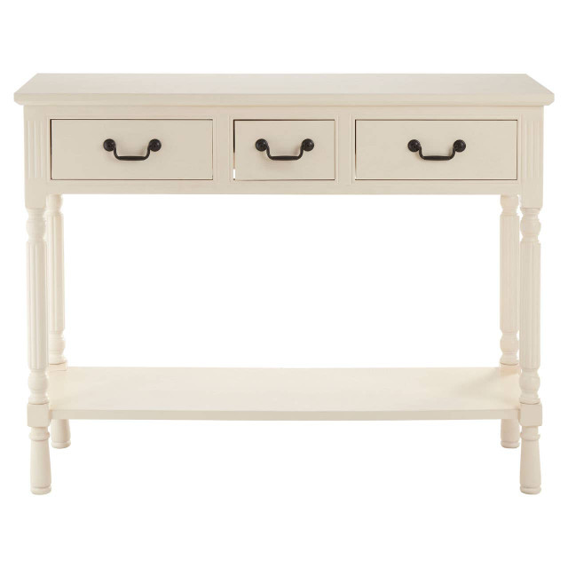 Premier Housewares Heritage 3 Drawer White Console Table