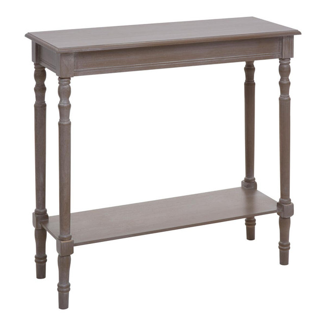 premier housewares Heritage Console Table with Pine Wood Grey Washed Finish