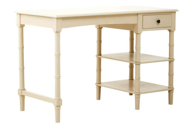 Premier Housewares Heritage Ivory Desk With Drawer And Shelves