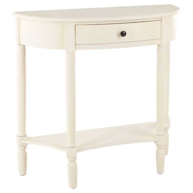 Premier Housewares Heritage One Drawer Antique White Console Table