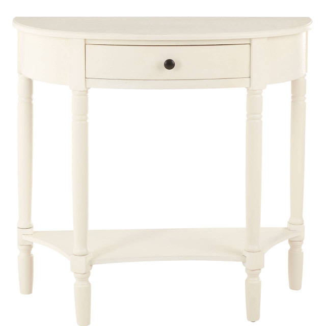 premier housewares Heritage One Drawer Antique White Console Table