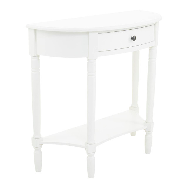 Premier Housewares Heritage Semi Circle One Drawer Console Table