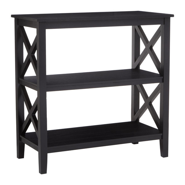 Premier Housewares Heritage Three Shelf Black Bookcase