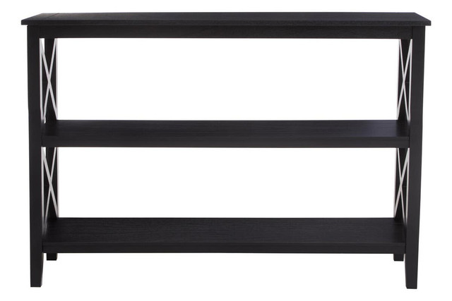 Premier Housewares Heritage Three Shelf Large Black Bookcase