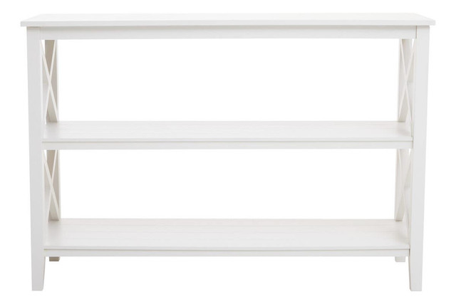 Premier Housewares Heritage Three Shelf Large Ivory Bookcase