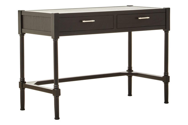 Premier Housewares Heritage Two Drawer Black Finish Desk