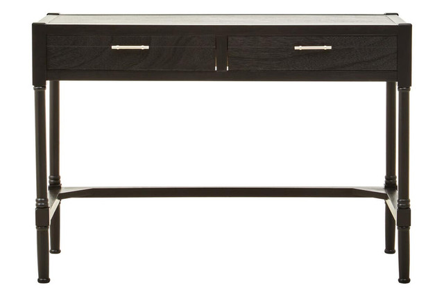 Premier Housewares Heritage Two Drawer Black Finish Desk