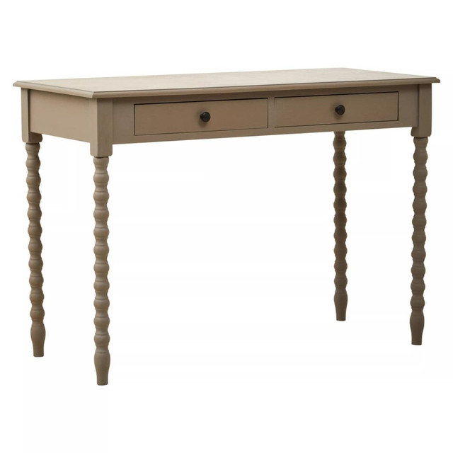 Premier Housewares Heritage Two Drawer Desk With Washed Finish