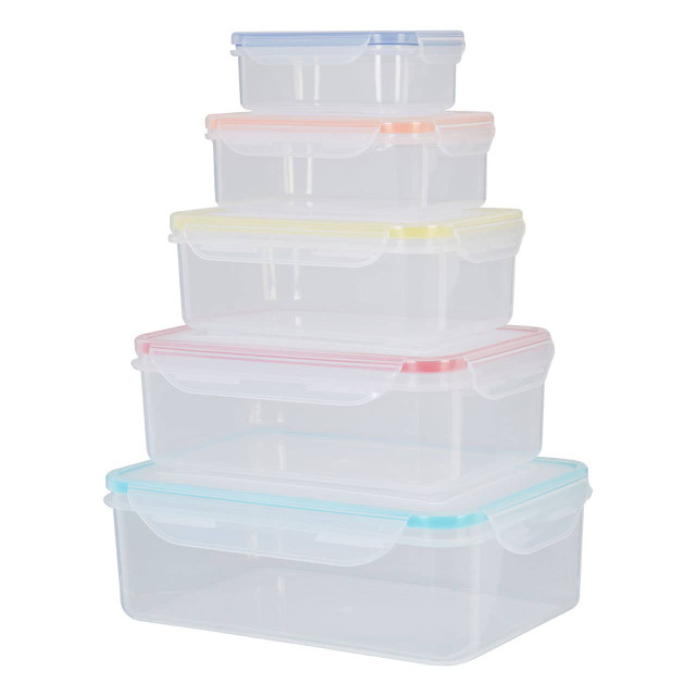 Premier Housewares Herrela 5pc Rectangular Food Containers With Airtight Lids