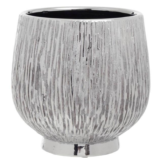 premier housewares Hesper Large Silver Ceramic Planter