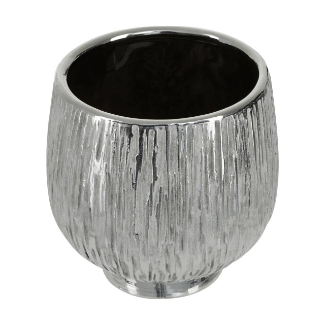 Premier Housewares Hesper Small Silver Ceramic Planter