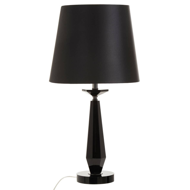 premier housewares Hexum Black Crystal Table Lamp With Metal Base