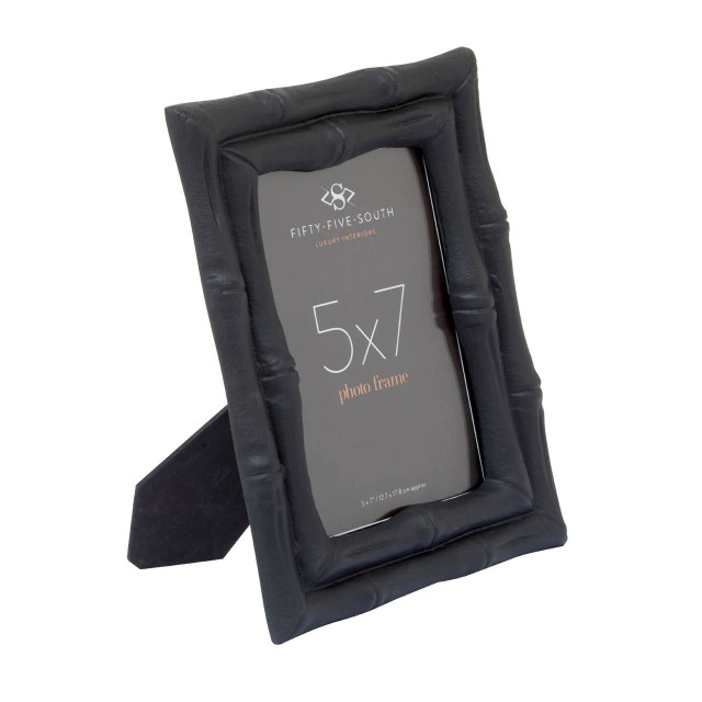 Premier Housewares Hiba 5 X 7 Black Finish Bamboo Effect Photo Frame