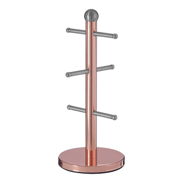Premier Housewares Hirano 6 Cup Copper Finish Mug Tree