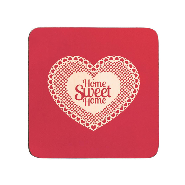 Premier Housewares Home Sweet Home Set Of Four Cork Coasters