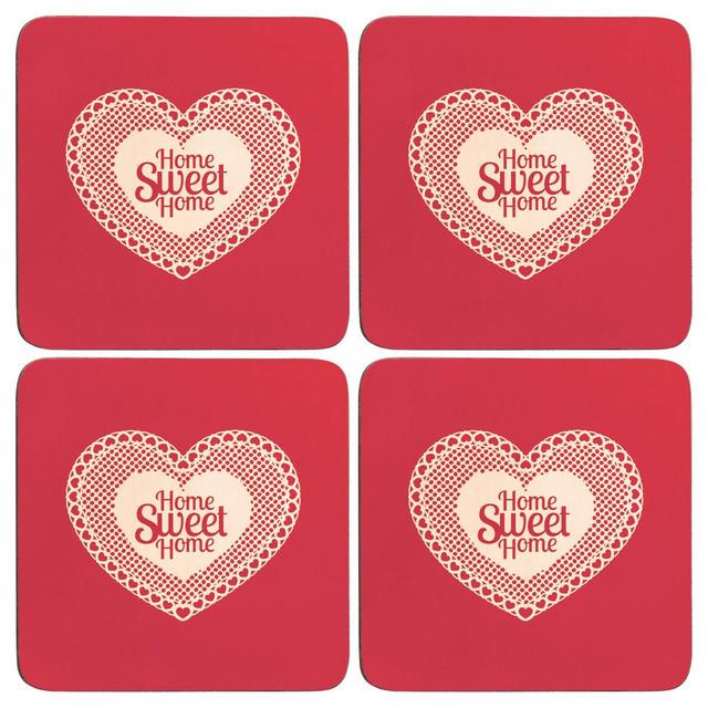 premier housewares Home Sweet Home Set Of Four Cork Coasters