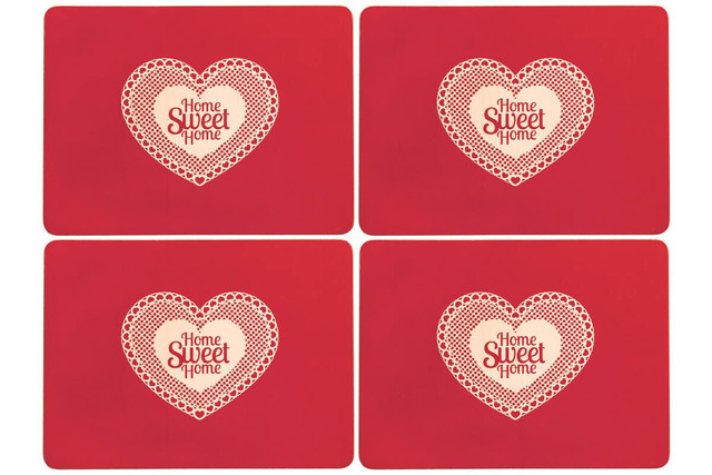 Premier Housewares Home Sweet Home Set Of Four Cork Placemats