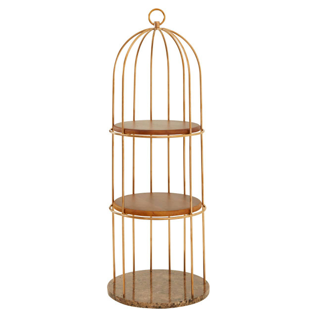 Premier Housewares Horizon 3 Tier Small Cage Design Shelf Unit