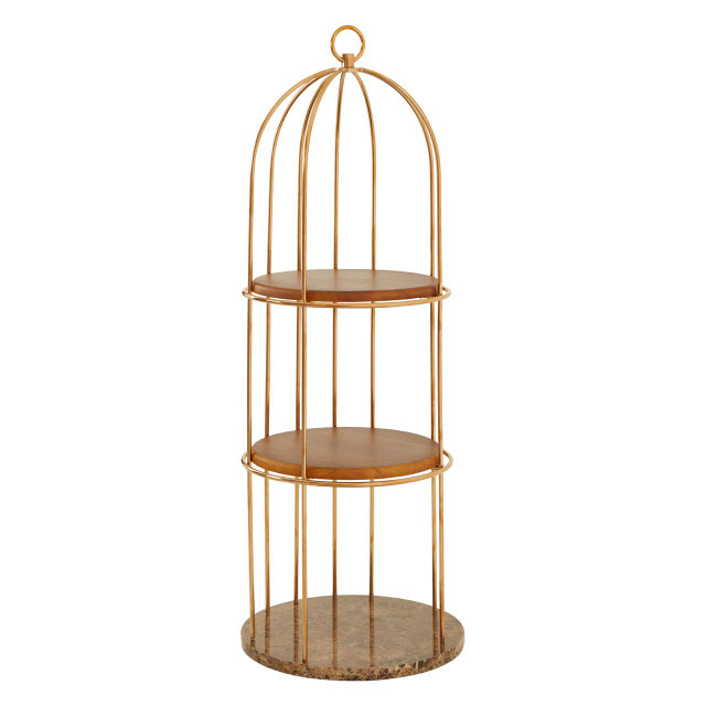 Premier Housewares Horizon 3 Tier Small Cage Design Shelf Unit
