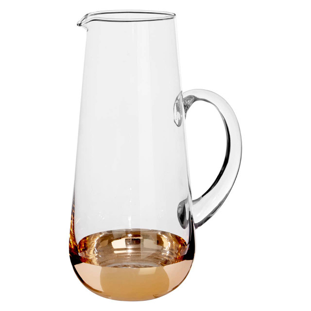 Premier Housewares Horizon Clear And Gold Finish Pitcher