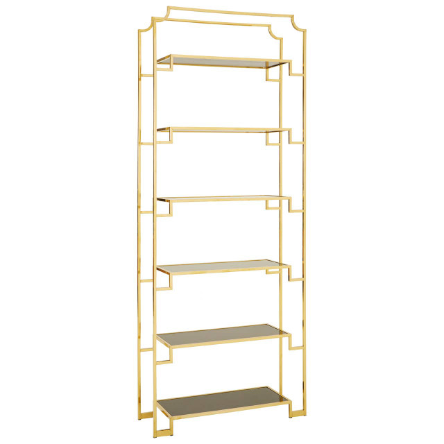 Premier Housewares Horizon Rectangular Tempered Glass 6 Tier Shelving Unit
