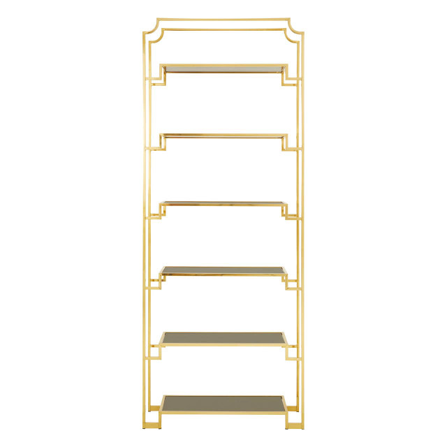 premier housewares Horizon Rectangular Tempered Glass 6 Tier Shelving Unit