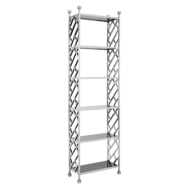 Premier Housewares Horizon Silver Tiles Design Bookshelf