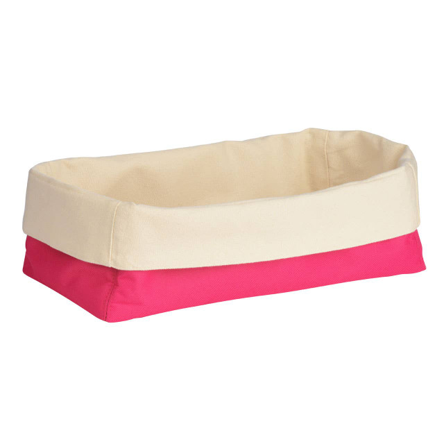 premier housewares Hot Pink And Cream Oval Bread Basket
