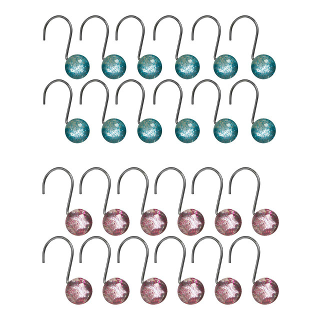 Premier Housewares Hot Pink Resin Shower Curtain Hooks