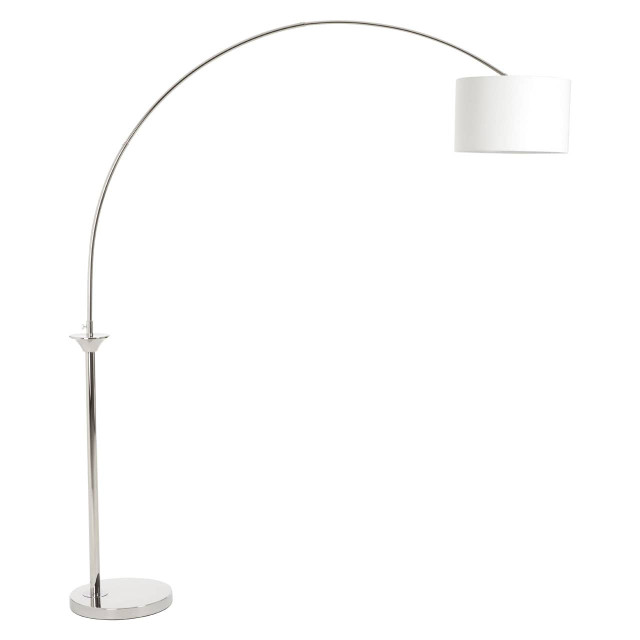 premier housewares Hubert Nickel Finish Arc Floor Lamp