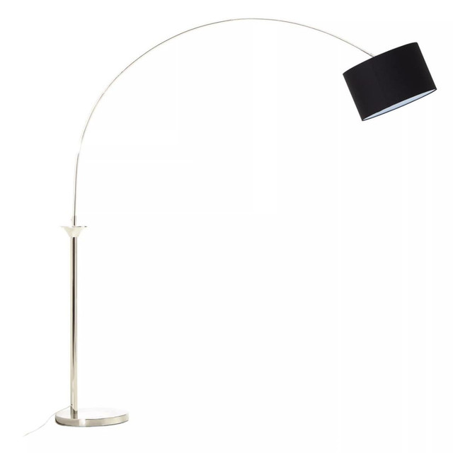 premier housewares Hubert Satin Nickel Finish Metal Floor Lamp
