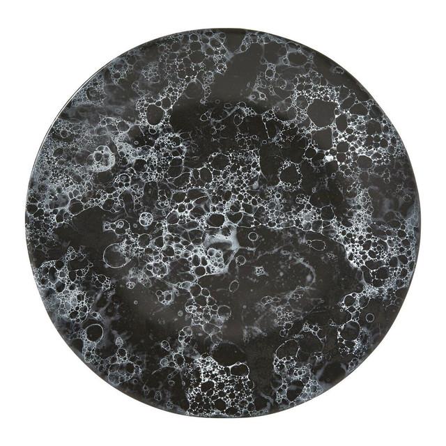 Premier Housewares Hygge Black Marble Effect Dinner Plate