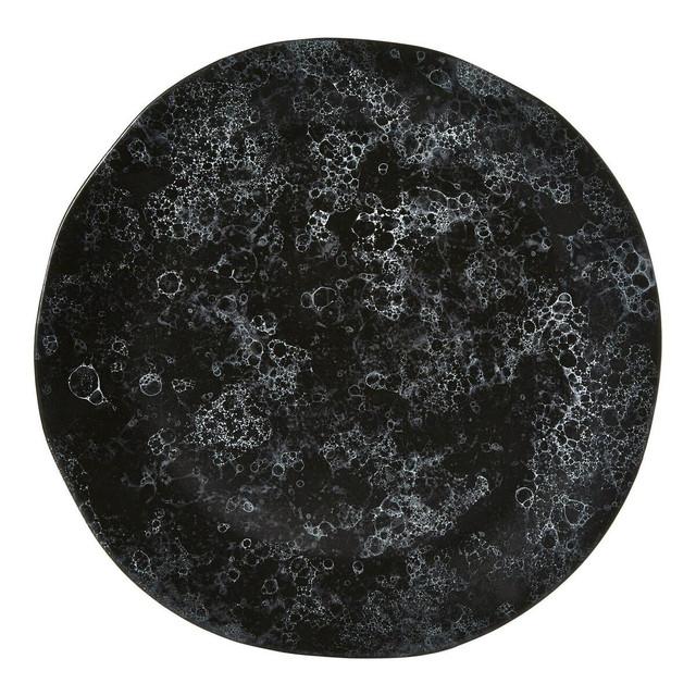 premier housewares Hygge Black Marble Effect Pizza Plate