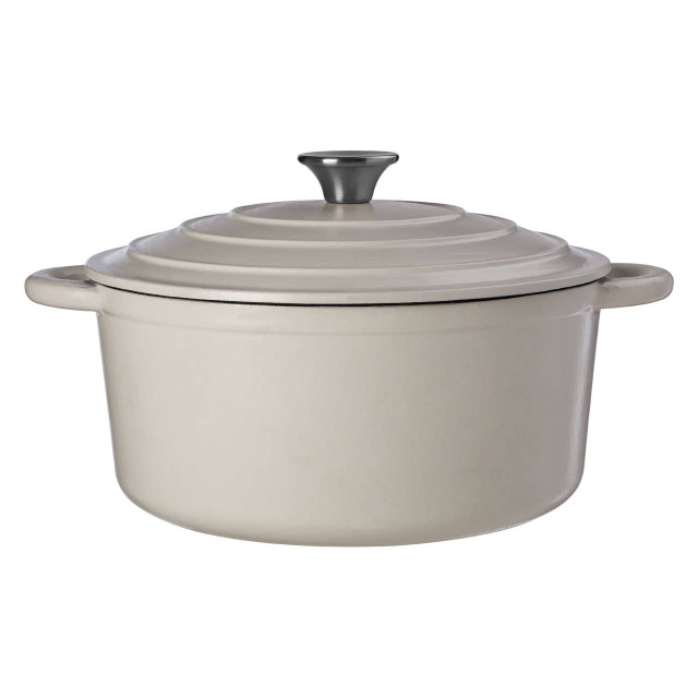 premier housewares Hygge Large White Cast Iron Casserole Dish