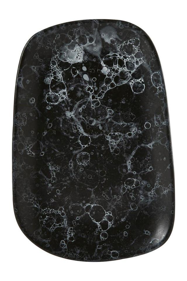 premier housewares Hygge Small Black Marble Effect Serving Platter