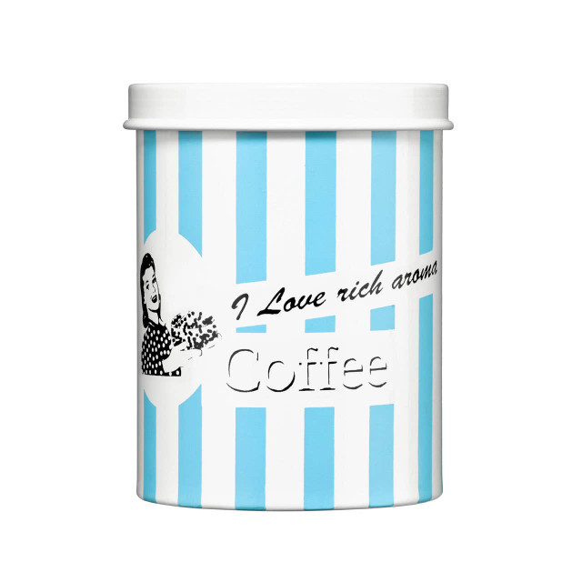premier housewares I love rich aroma Blue Coffee Canister