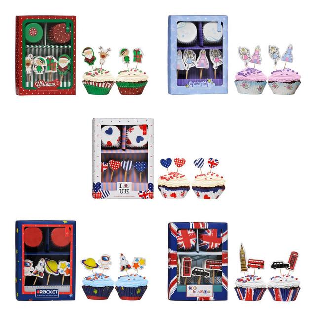 Premier Housewares I Love UK Cupcake Cases And Toppers Set