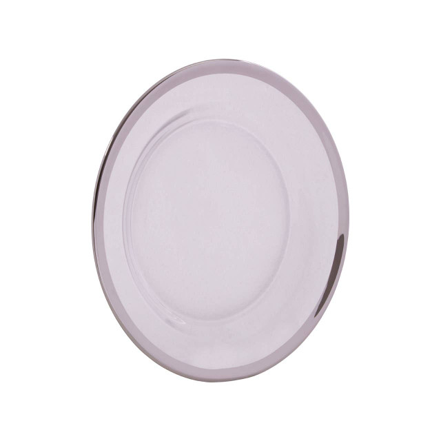 Premier Housewares Ida Glass Side Plate With Silver Rim