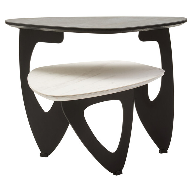 Premier Housewares Imperia 2 Tier Small Asymmetrical Ceramic Coffee Table