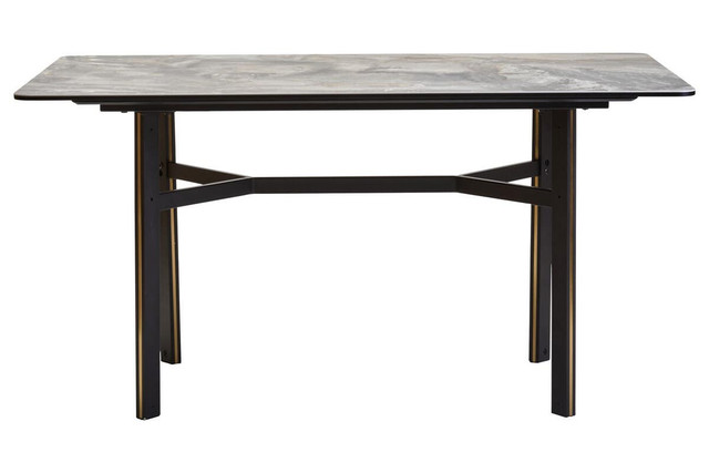Premier Housewares Imperia Ceramic Marble Effect Rectangular Dining Table
