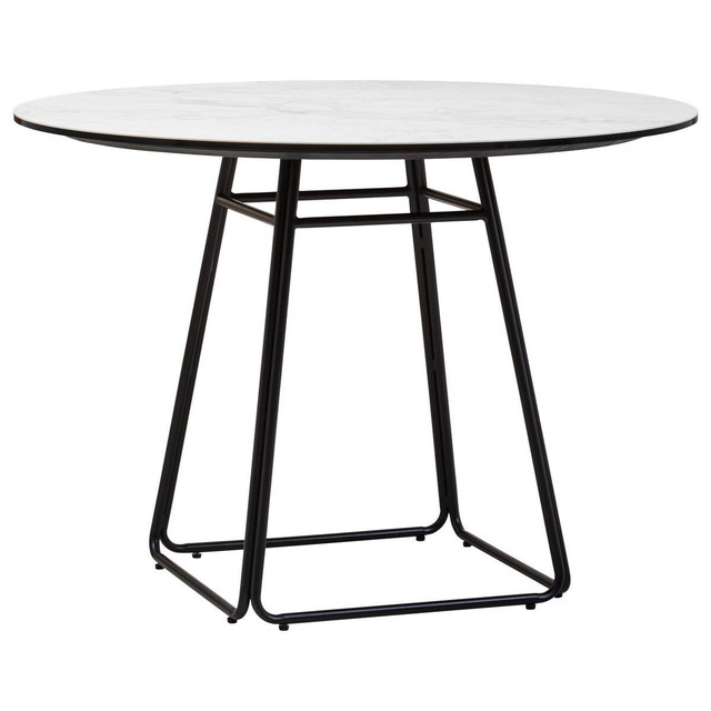 premier housewares Imperia Ceramic Marble Effect Round Dining Table