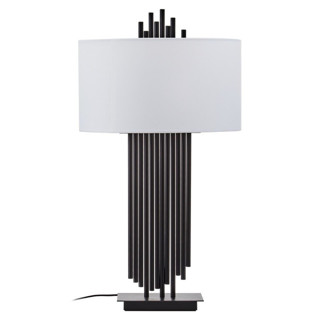 premier housewares Impero Table Lamp With White Linen Shade