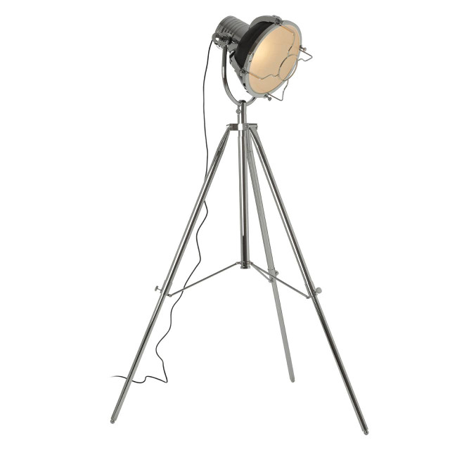 premier housewares Industrial Revolution Matt Black Floor Lamp