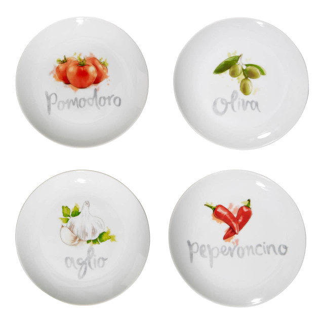 premier housewares Italia Set Of Four Antipasti Plates