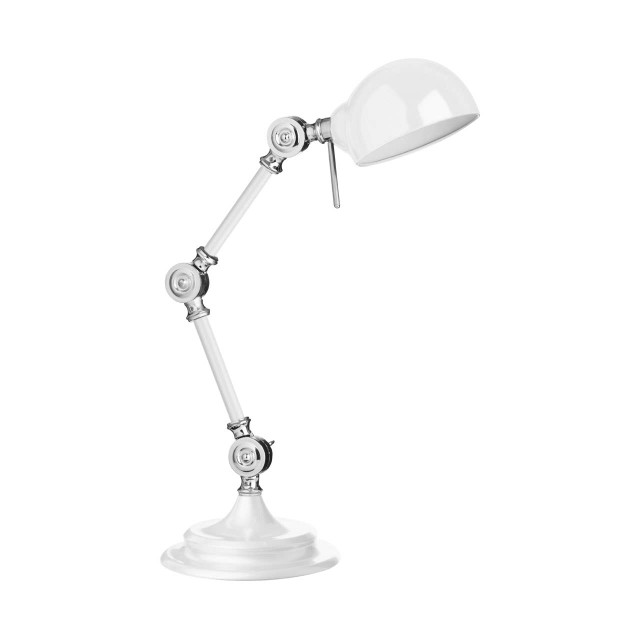 premier housewares Ivanna Library y White Adjustable Desk Lamp