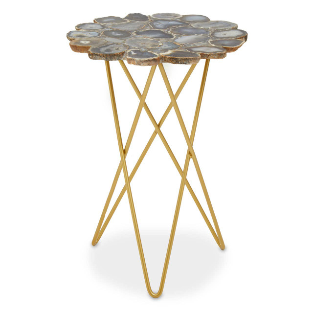 Premier Housewares Jaipur Side Table With Agate Top